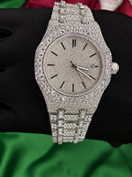 Reloj de Pulsera de Lujo para Hombre, Estilo Hip Hop, con Movimiento Automático, Chapado en Oro Rosa de Dos Tonos y Diamantes VVS