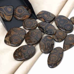 Wholesale Natural Stromatolite Gemstone Cabochons Customizable Sizes Designer Jewelry Making Supply Bulk - Product Image 1