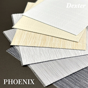 Tissu pour stores zébrés semi-occultants Dexter PHOENIX, texture lin fin, poids lourd, double rouleau, 6 couleurs, Corée - Product Image 1