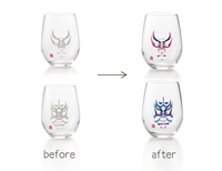 Ensemble de verres à eau en verre de style Japandi, motif saisonnier, changeant de couleur, marque Marumo, pour hôtel, cadeau, usage adulte, transparent