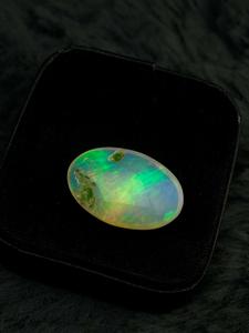 Natural Ethiopian Fire <b>Opal</b> Oval Cut Cabochon Multi Color Flashy Loose Gemstone 20.70ct for Jewelry & Healing - Product Image 5