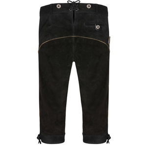 Lederhosen autrichiens de haute qualité, longs et courts, en cuir vieilli, aspect vintage, brodés, style bavarois, pour hommes - Product Image 2