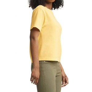 Nouveau T-shirt court coupe droite épaules tombantes respirant écologique 100 % coton anti-plis streetwear femme - Product Image 3