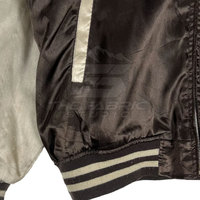 Veste d'hiver Sukajan décontractée et élégante pour homme, tissu satiné léger, broderie tendance, col montant, devant respirant et écologique