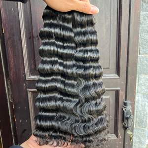 Pelucas de Cabello Humano Vietnamita de Onda Profunda de Doble Trama, No Remy, de la Mejor Calidad, Colección Super Double Drawn Cloudy Hair - Product Image 6