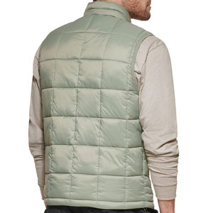 Gilet matelassé pour homme Zipro Industries, vert clair, col montant, fermeture éclair, coupe-vent, couleur unie, 220g, coque en polyester - Product Image 2