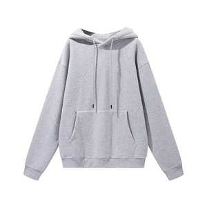 Sweat-shirt en molleton de coton rose uni pour femme, coupe oversize, manches longues, capuche et poche kangourou, idéal pour les tenues décontractées - Product Image 5