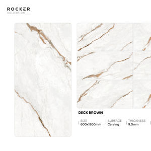 Dalle en porcelaine texturée de qualité supérieure 600x1200mm 60x120cm 24x48 pouces Surface décorative pour intérieur résidentiel et commercial - Product Image 1