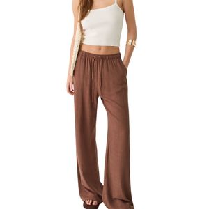 Pantalon de yoga côtelé personnalisé pour femme, taille haute, coupe ample, style cargo, vente en gros OEM ODM - Product Image 3