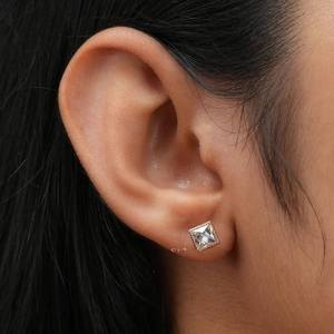 Trending 10K 14K 18K Solid Gold French Cut Lab Grown Diamond Earrings Genuine Diamond <b>Stud</b> Emerald <b>Stud</b> Earrings IGI Certificate - Product Image 5