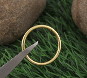 Wholesale Gold Plated <b>925</b> Sterling <b>Silver</b> Simple Band <b>Ring</b> High Polished Plain Wedding Band Minimalist Unisex Stackable <b>Ring</b> - Product Image 1