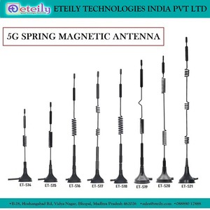 Antenne magnétique à ressort 5G 10dBi Eteily Technologies S18 ET-5G10M-1L3-SMS-S18 avec connecteur mâle et câble RG174, fabriquée en Inde - Product Image 5