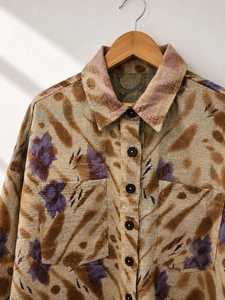 <b>Vintage</b> Reversible Multicolor Kantha Woven Patchwork Autumn/Winter <b>Bomber</b> <b>Jacket</b> for Women with Cotton Shell & Patch Pockets - Product Image 2