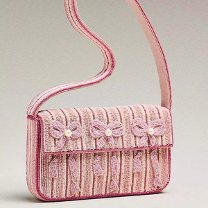 Sac à main brodé classique en perles de rocaille, sac à main de créateur orné de perles, sac à main de mode brodé et détaillé en perles de rocaille - Product Image 1