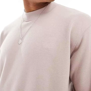 เสื้อยืดคอกลมแขนสั้นทรงโอเวอร์ไซส์ผ้าฝ้ายสีพื้นสำหรับผู้ชายขายดีที่สุด ทรงพอดีตัวแบบลำลอง - Product Image 5
