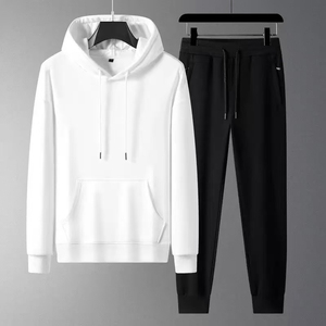 Ensemble de survêtement pour homme en molleton de coton durable, sweat à capuche et pantalon de jogging, fermeture éclair intégrale, vêtements de sport personnalisés - Product Image 4