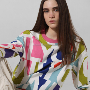 Nardon เสื้อสเวตเตอร์ลำลองสำหรับผู้หญิงผ้าฟลีซเปิดตะเข็บเย็บปะติดสำหรับฤดูหนาว - Product Image 4