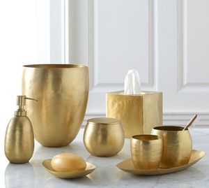 Premium Brass <b>Bathroom</b> <b>Set</b> Handmade Washroom Countertop <b>Soap</b> <b>Dispenser</b> Tumbler Cup Holder Home Decor - Product Image 5
