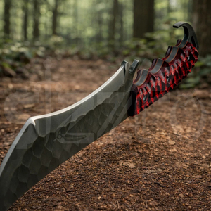 Cuchillo de Supervivencia Táctico de Acero Aleado 12C27 Hecho a Mano, de Grado Industrial, con Mango de Madera de Sequoia, OEM ODM - Product Image 3