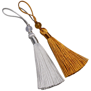 Ornement coréen traditionnel Norigae en perles acryliques avec pompon, cadeau de remise de diplôme, fait main, réutilisable, pochette porte-bonheur, artisanat DIY Hanbok - Product Image 3