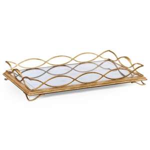 Plateau de service roulant en métal doré, style antique et simple, pour le camping et le rangement - Product Image 1