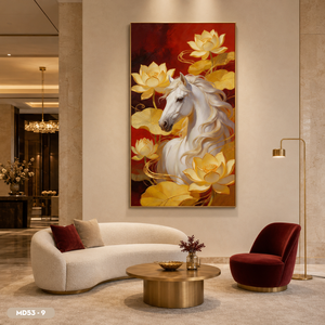 Arte de Pared de Seda con Caballos Galopantes, Decoración de Interiores, Diseño Personalizado de Vietnam, Marca HALO, Venta al Por Mayor de Fábrica - Product Image 6