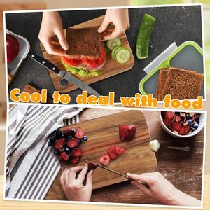 Tabla de Cortar de Madera de Acacia, Diseño Natural Grueso y Duradero, Superficie Apta para Cuchillos, Fácil de Guardar para Cortar y Servir Diariamente - Product Image 4