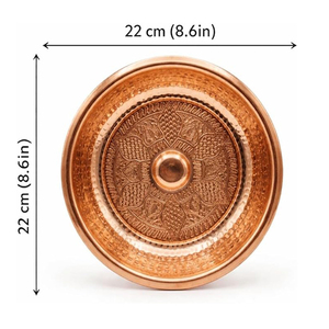 Cuenco de cobre turco para baño, cuenco decorativo artesanal para pies - Product Image 3