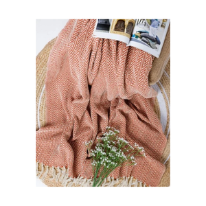 <b>Pink</b> Handloom Twill 60x80in Natural Slub Yarn Winter Antistatic Export India Traditional Craft Quality Living Couch <b>Throw</b> - Product Image 3