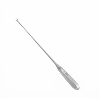 Poignée de canule de greffe de graisse en acier inoxydable avec sonde longue et embout en boucle