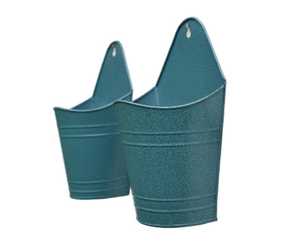 Vases à fleurs colorés artisanaux de haute qualité, style côtier, pliables, avec poignée en fer, résistants à la rouille, écologiques, pour jardin intérieur - Product Image 2