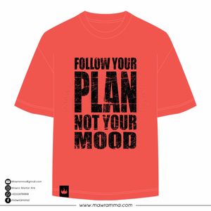 Camiseta de manga corta color coral para hombre de alta calidad de Mawra con estampado de letras en la parte delantera, cuello redondo, ajuste informal, transpirable y de corte regular. - Product Image 5