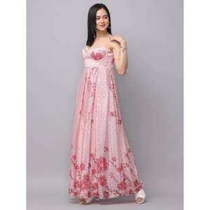 Vestido Largo sin Mangas con Tirantes Finos y Estampado Floral Rosa para Mujer, Estilo Casual, Elegante, Holgado, Natural y Ecológico, de Algodón - Product Image 3