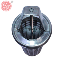 Filtre à panier en acier inoxydable duplex avec grille perforée en fil métallique pour huile, liquides et air 304/316SS