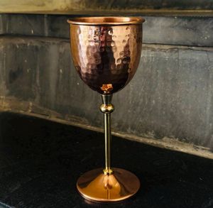 Mirror Finish Copper Glass Tumbler Premium Ayurvedic Drinking Water Cup Metal <b>Drinkware</b> Export Supplier - Product Image 4