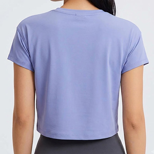Camiseta Corta Informal de Verano 2026 para Mujer, con Logotipo Personalizado Serigrafiado, Transpirable y Ligera, 100% - Product Image 3