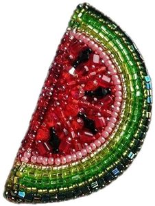 Handmade Embroidered Beaded Brooch Elegant Fashion Pin <b>for</b> Coats <b>Hats</b> and Bags Unisex <b>Wedding</b> - Product Image 1