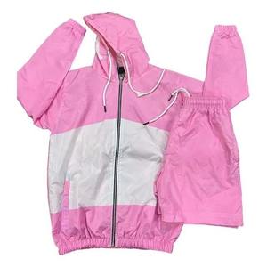 Custom logo Unisex Wind Breaker <b>Set</b> Blocked 2 Pcs Jacket and Shorts <b>Set</b> Tracksuit Sport Mesh Lining 100% Nylon Windbreaker <b>Set</b> - Product Image 1