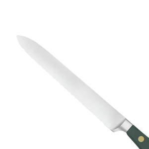 Couteau utilitaire dentelé de précision en acier inoxydable de 5 pouces avec manche riveté gris pour la découpe de pain, tomates, fruits et légumes en cuisine - Product Image 4