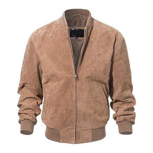 Comfortex International Handcrafted Cow <b>Suede</b> Leather Bomber <b>Jacket</b> Vintage Flight Style Men's Leather <b>Jacket</b> - Product Image 1