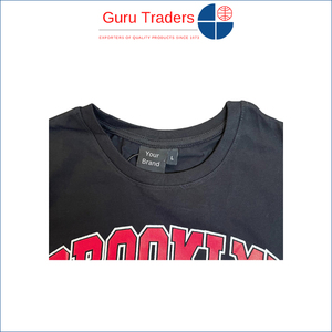 Fournisseur d'origine indienne de crop tops pour filles de qualité supérieure en coton 100% à col rond et manches courtes avec imprimé sur la poitrine à prix réduit - Product Image 3