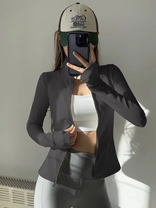 Nouvelle Veste de Yoga Femme Personnalisée, Tendance, Extensible 4 Directions, Réversible, Respirante, à Compression, Grande Taille, Coupe Slim pour la Gym - Product Image 5