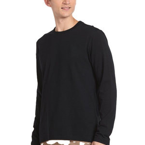 Camiseta de Manga Larga para Hombre, Elegante, con Logotipo Personalizado, Etiqueta Privada, Cuello Redondo, Estilo Urbano - Product Image 4