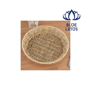 NOUVELLE ARRIVÉE Assiette en jonc de mer, faite à la main, en herbe naturelle tressée, plat de service rond, décoration de table, export - Product Image 1