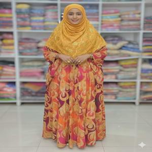 Robe florale en coton jacquard tissé numérique authentique et tendance 2025 pour filles, idéale pour les mariages et occasions spéciales - Product Image 1