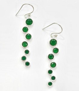 Beautiful Handmade Green <b>Onyx</b> 925 Sterling Silver Long Hanging <b>Earrings</b> Multi Stone Gemstone Jewelry for Every Occasion - Product Image 3