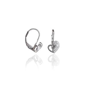 Pendientes de Plata de Ley 925 con Cierre de Clip en Forma de Corazón para Mujer, Uso Diario, Regalo Romántico, para Uso Cotidiano - Product Image 2