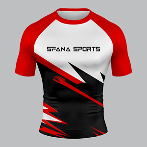 เสื้อรัดกล้ามเนื้อแขนสั้นสำหรับผู้ชาย SFANA Sports สีฟ้า สำหรับกีฬา BJJ และ MMA - Product Image 3