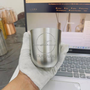 Contenedor de Cobre Único para Velas al por Mayor, 8oz, 16oz, 12oz, Nuevo Diseño, Lujoso, Hecho a Mano, con Tapa, Tarro de Navidad para Velas - Product Image 2