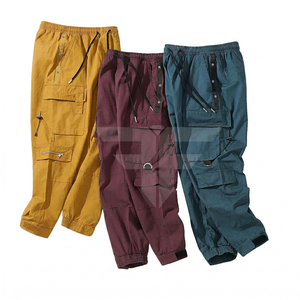 Pantalones Deportivos Ecológicos para Hombre, Cintura Alta, Poliéster, Ligeros, Transpirables, con Cordón Ajustable, Estilo Cargo - Product Image 1